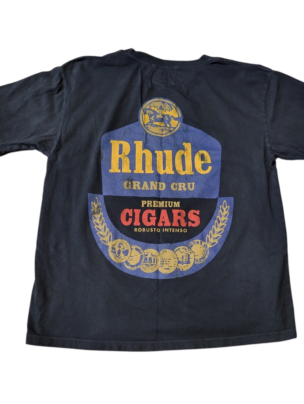 Rhude 'Grand Cru Vintage Black' Tee Size XS Black Unisex